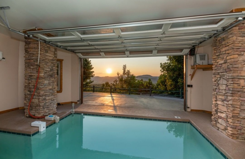 Cabin indoor pool at American Patriot Getaways, LLC.