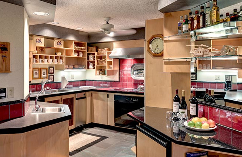 Rental kitchen at Bear Claw Condominiums.