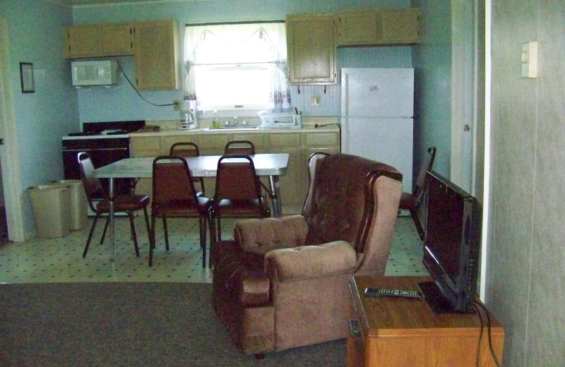 Cottage interior at Fieldstone Farm.