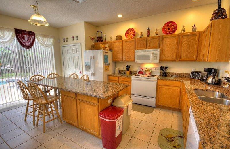 Vacation rental kitchen at Elite Vacation Homes.