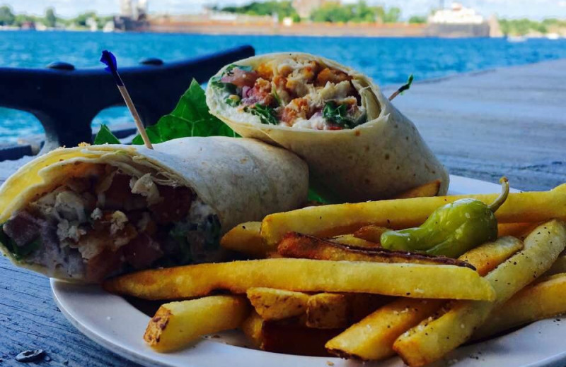 Wrap and fries at Bonnie Castle Resort.