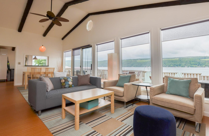 Rental living room at Finger Lakes Premiere Properties.