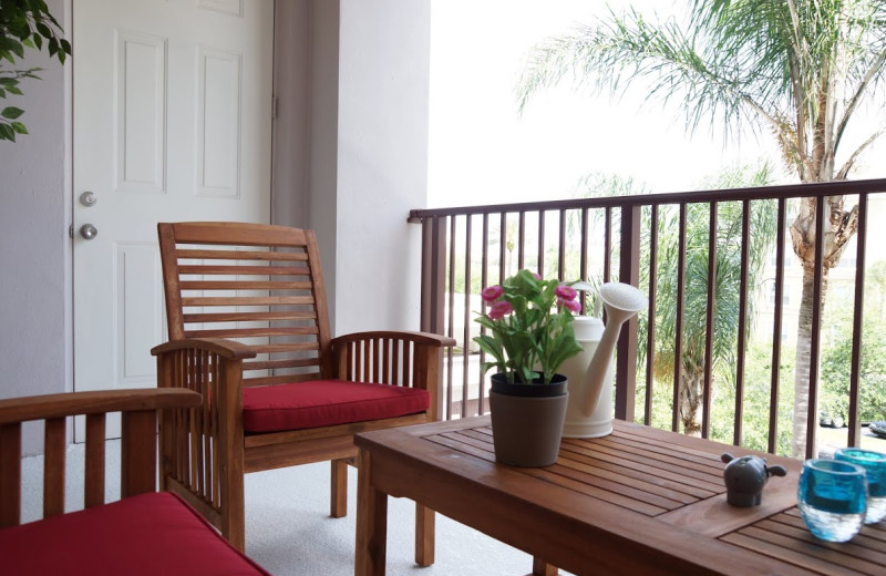 Rental porch at Orlando Luxury Escapes Vacation Rentals.