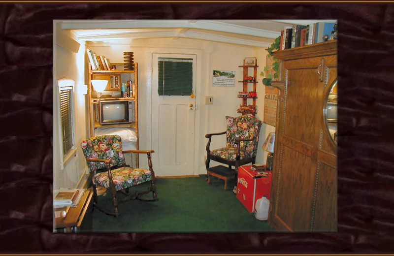 Guest room at Whistle Stop Inn Bed & Breakfast.