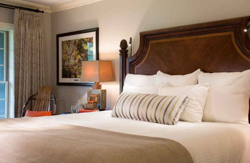 Guest room at The Lodge at Woodloch.