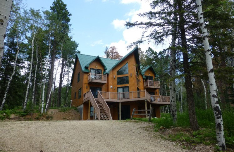 Cabin exterior at Deadwood Connections.