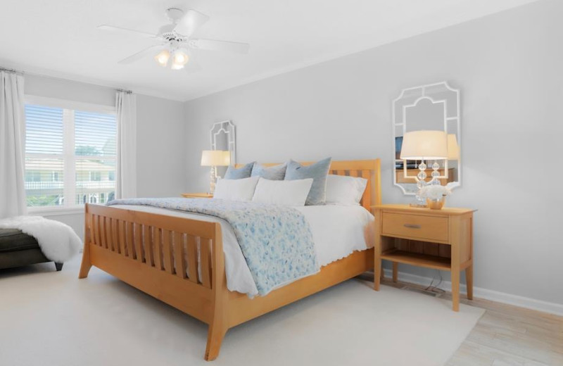 Rental bedroom at Williamson Vacation Rentals.