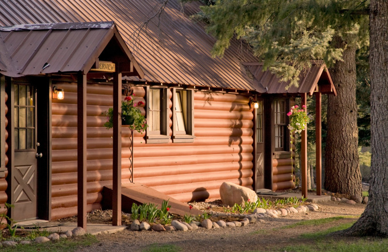 Cabin exterior at O-Bar-O Cabins.