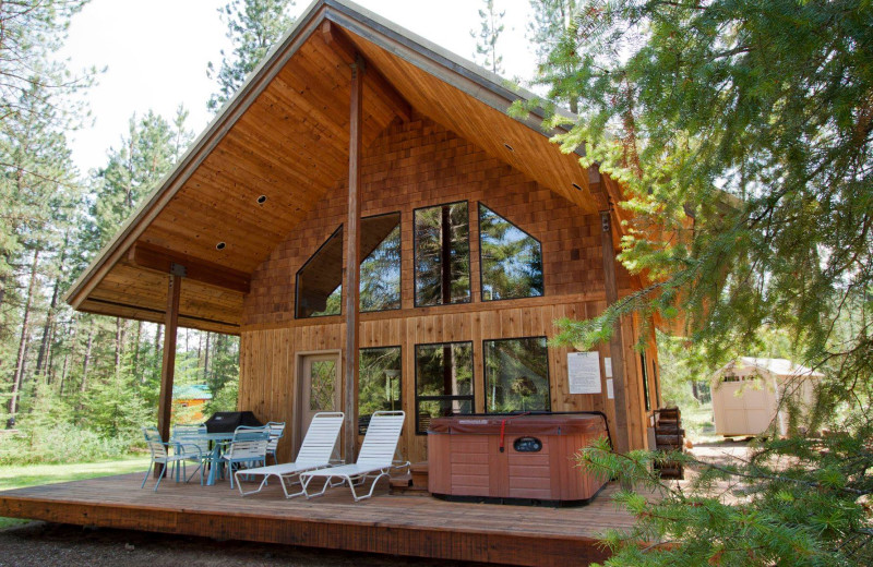 Cabin exterior at Natapoc Lodging.