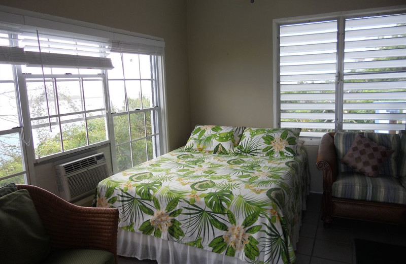 Rental bedroom at Paradise Cove Resort.