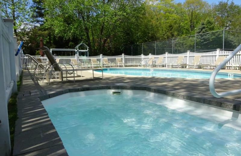 Outdoor pool at Pink Blossoms Resort.