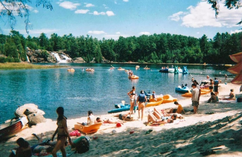 Beach at High Falls Cottage Resort & Water Park.