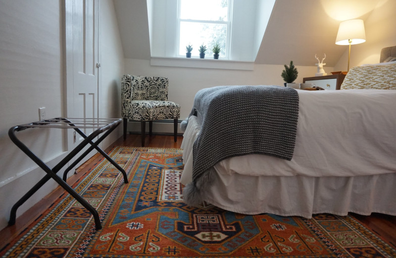 Guest room at The Red Barn Inn.