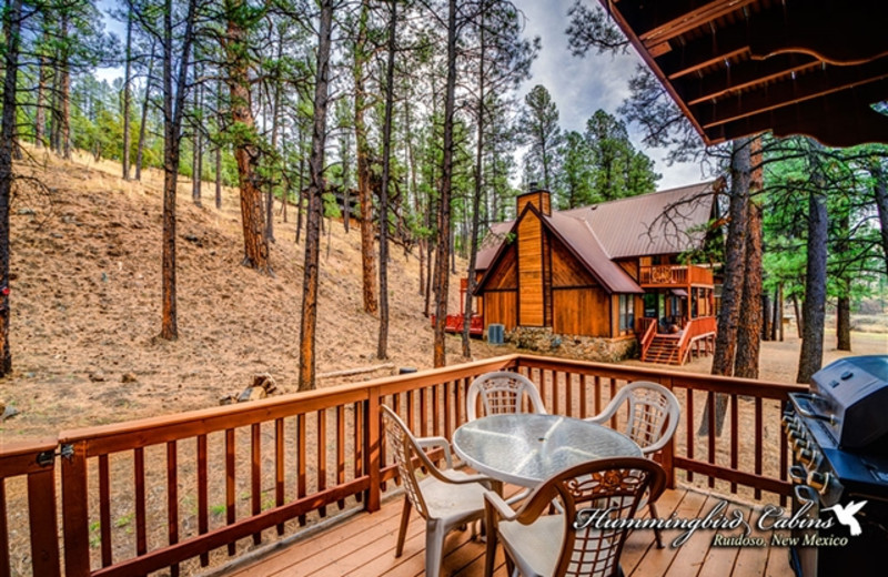 Deck at Hummingbird Cabins - Timberline Townhouse Vacation Rental
