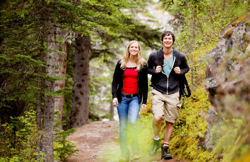 Hiking near Grizzly Jacks Grand Bear Resort.