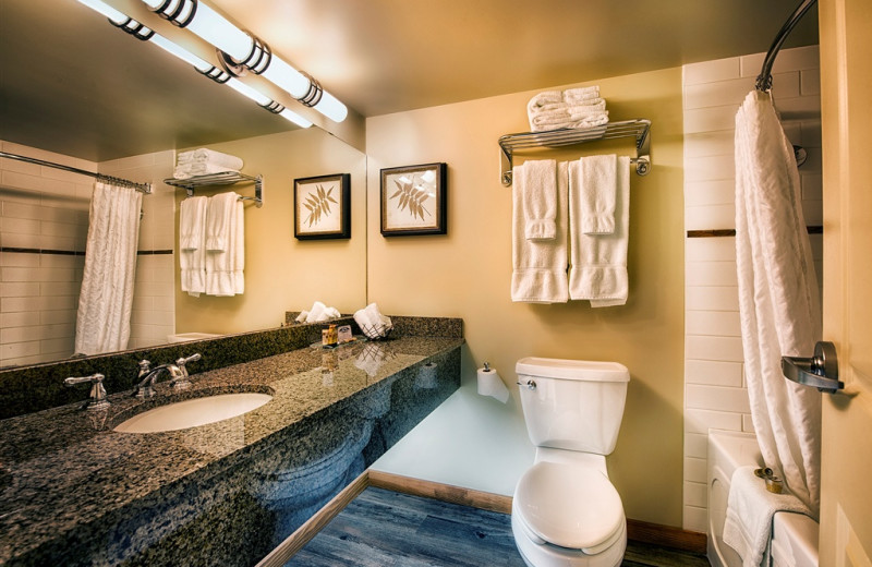 Guest bathroom at Elk Ridge Resort.