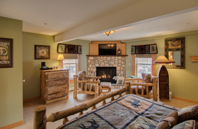 Guest room at Woodstock Inn.