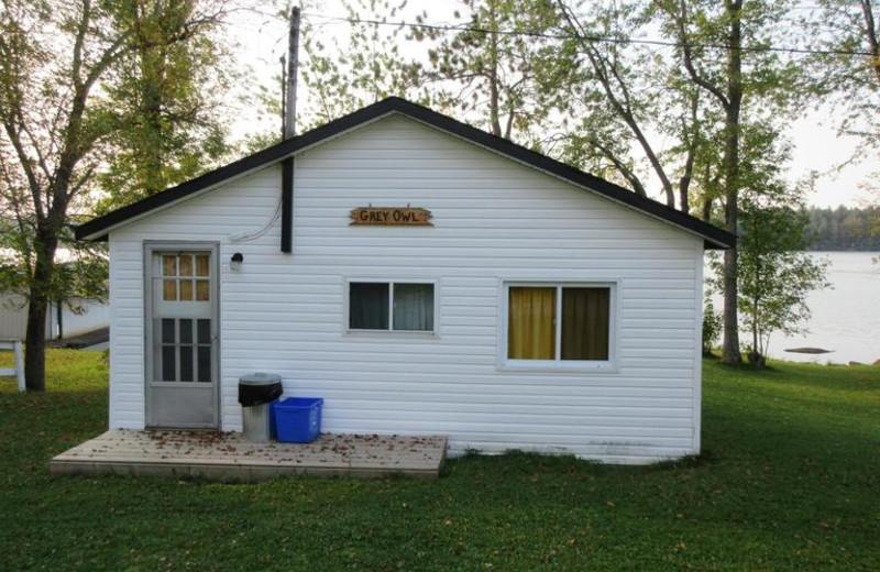 Cabin exterior at Deluxe Camp.