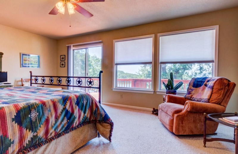 Bedroom at Moores Hidden Cove Retreat.