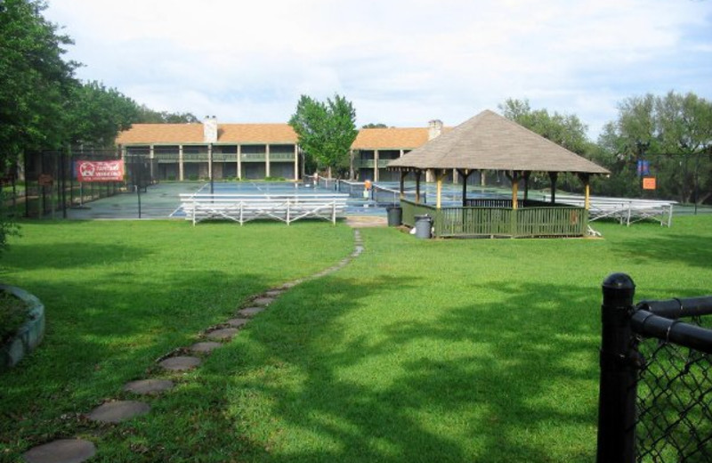 Exterior view of John Newcombe Tennis Ranch.