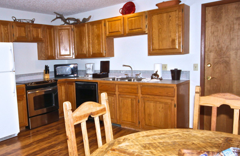 Guest kitchen at Boulder Brook on Fall River.