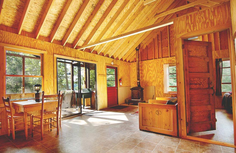 Cabin interior at Timberlock.