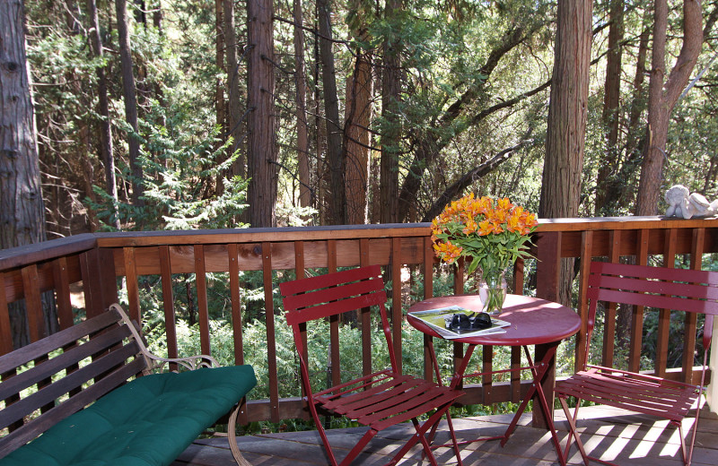 Guest balcony at McCaffrey House Bed and Breakfast.