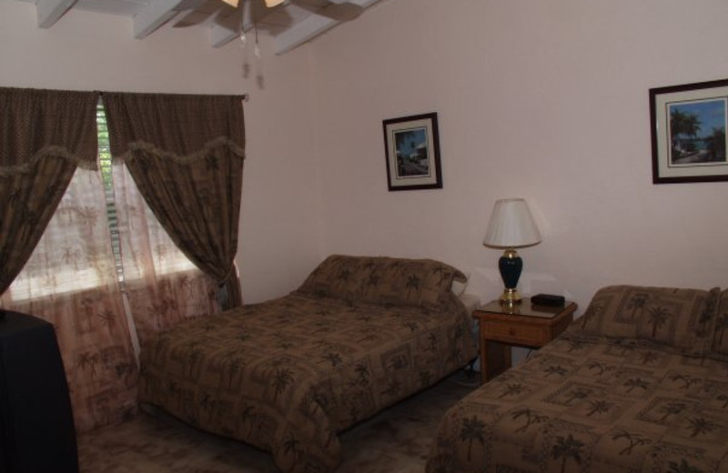 Guest bedroom at Lookout Lodge Resort.