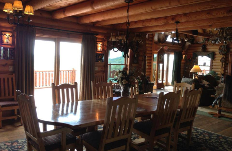 Dining room at Pine Lakes Lodge.