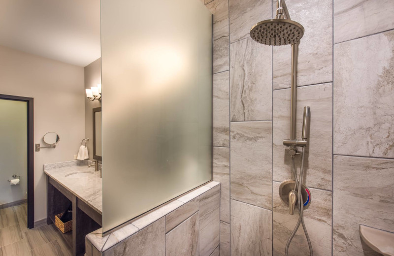 Guest bathroom at Valhalla Resort Hotel.