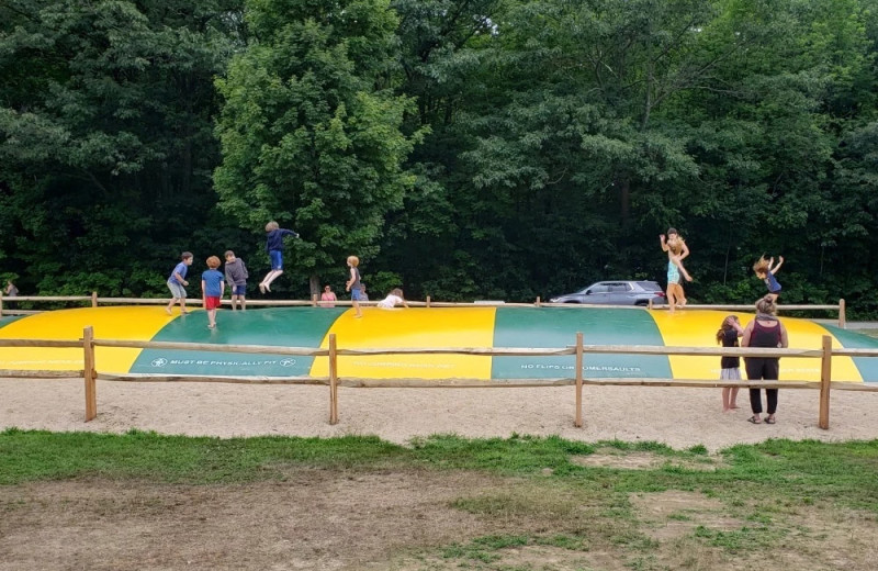 Jump pad at Yogi Bear's Jellystone Park™ Camp-Resort Glen Ellis.