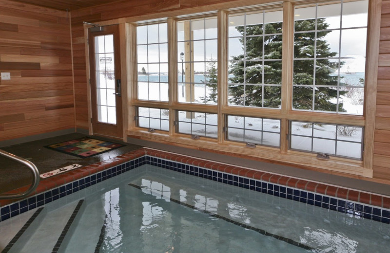 Indoor pool at Grand Marais Hotel Company.