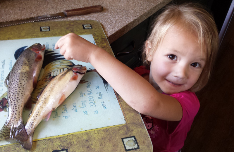 Fishing at Wild Skies Cabin Rentals.