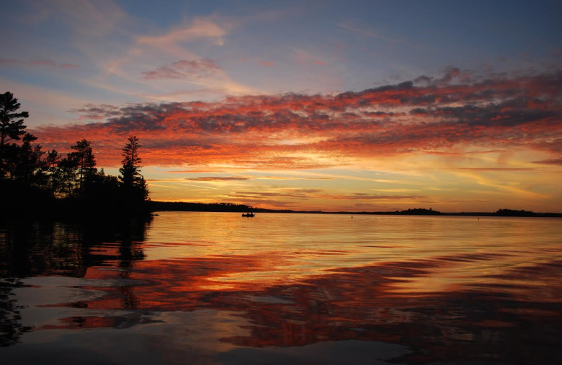 Sunset at Birch Forest Lodge.