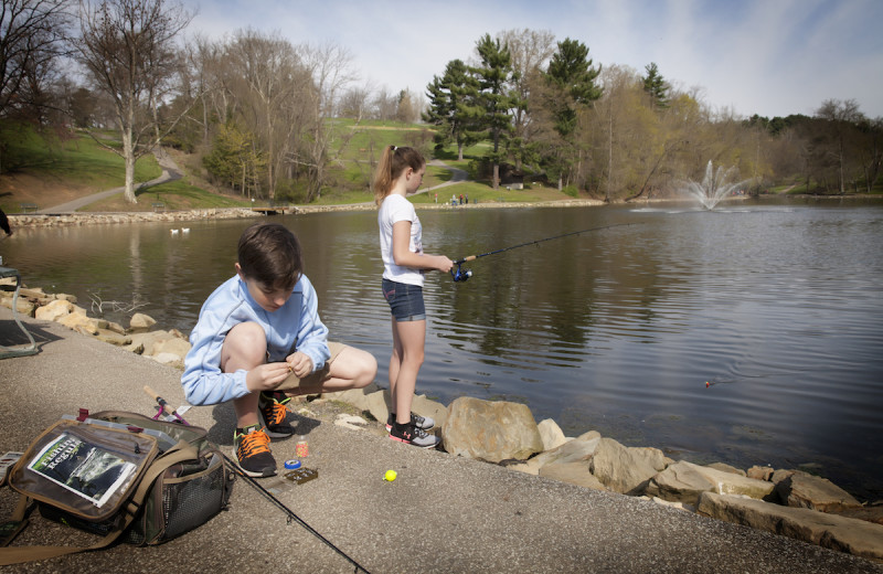 Fishing at Oglebay Resort and Conference Center.