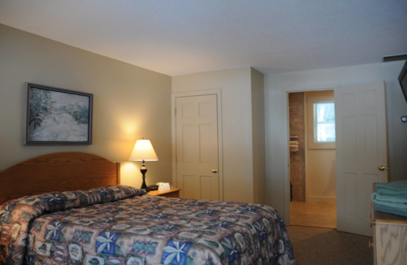 Guest room at Attitash Marketplace Motel.