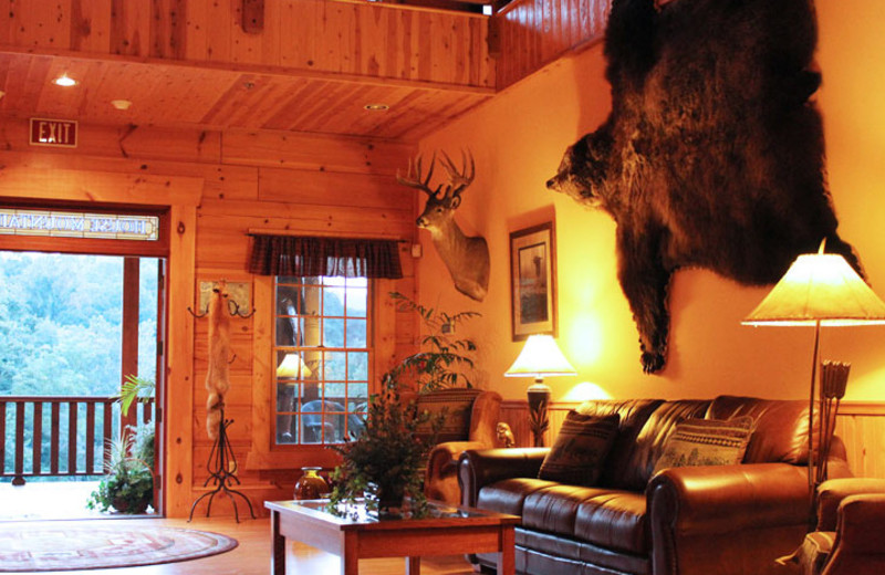 The lobby at House Mountain Inn.