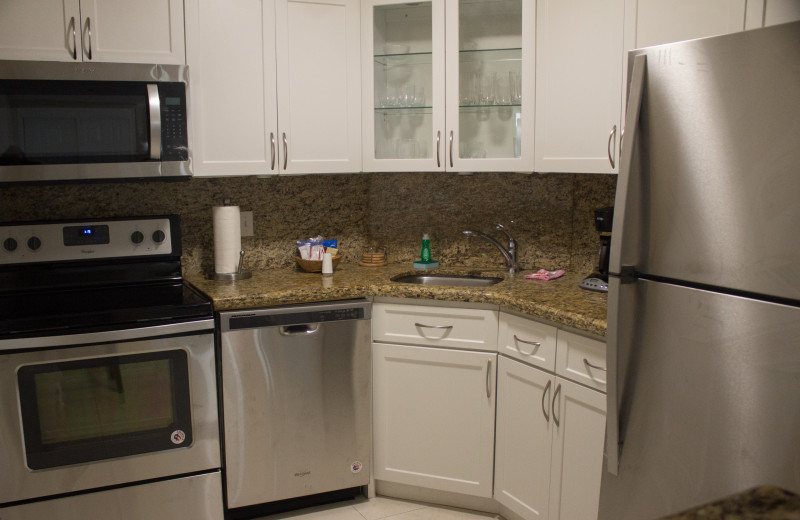 Guest kitchen at The Alexander All Suite Oceanfront Resort.