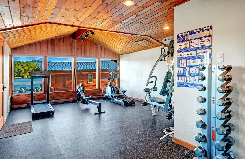 Fitness room at Snug Harbor Marina Resort.