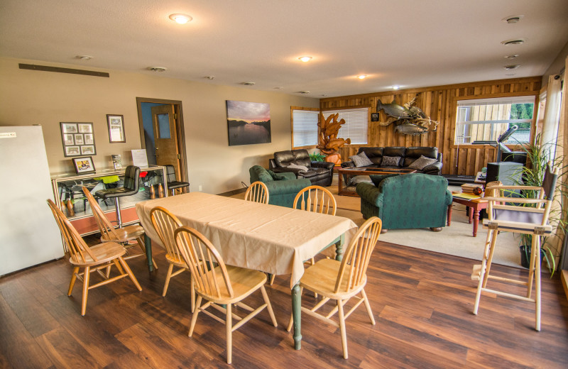 Interior view of Nootka Wilderness Lodge.