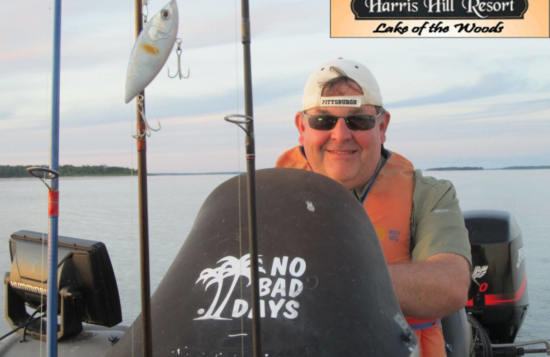 Fishing at Harris Hill Resort.