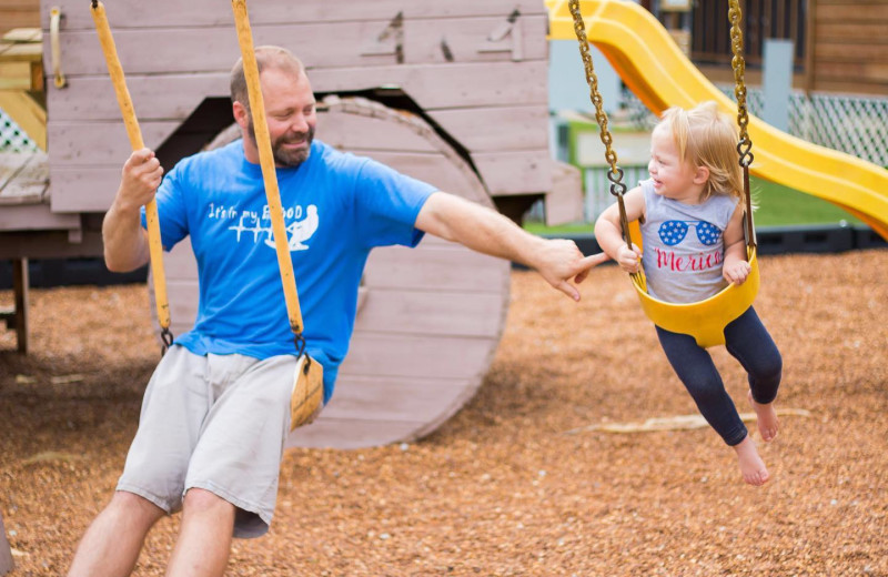 Swings at Yogi Bear's Jellystone Park Memphis.