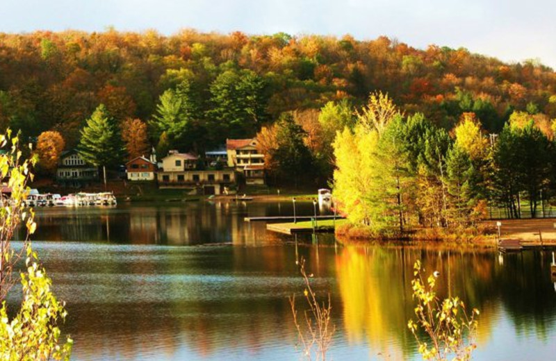 The lake at Water's Edge Inn & Conference Center.