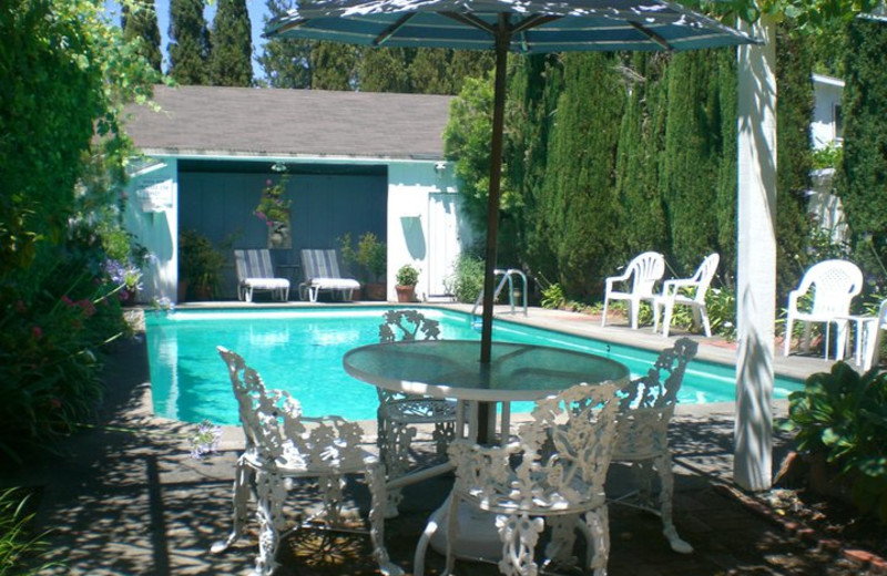 Outdoor pool at A Victorian Garden Inn.