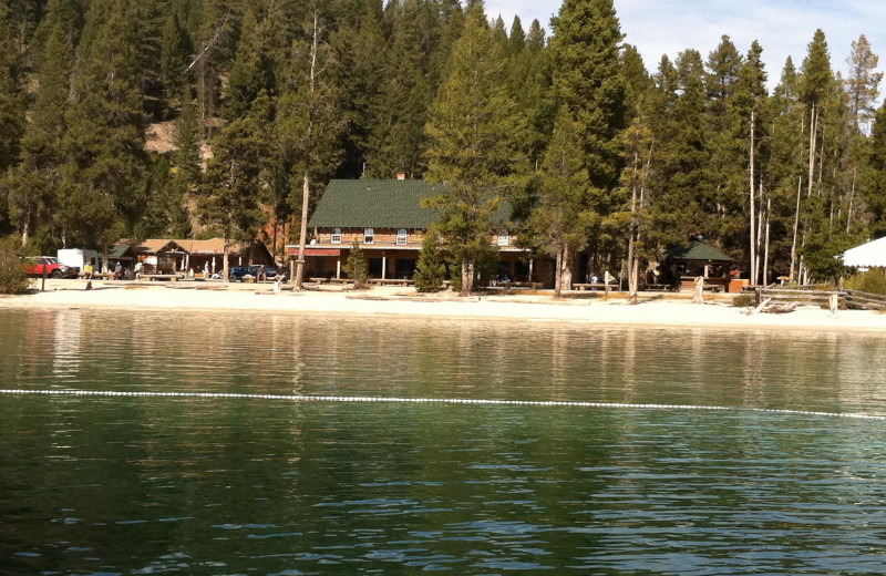 The beach at Redfish Lake Lodge.