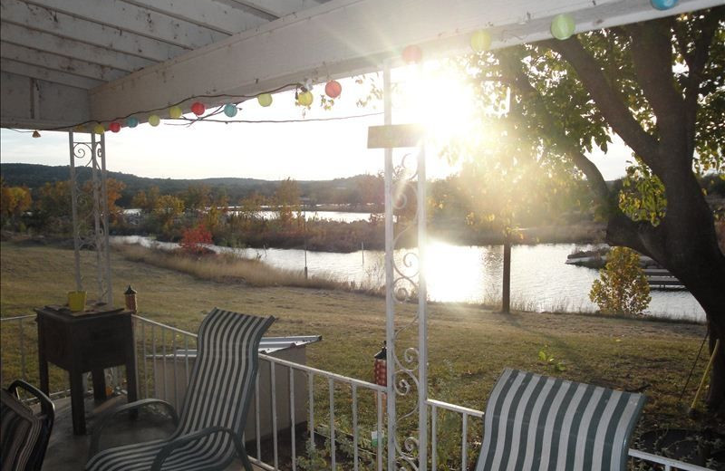 Patio at Willows Lake House on Inn's Lake.