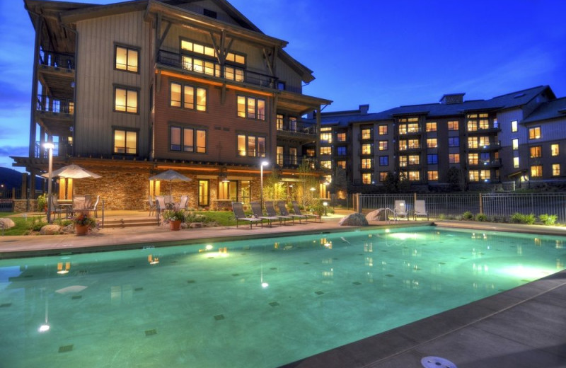 Outdoor pool at Trailhead Lodge.