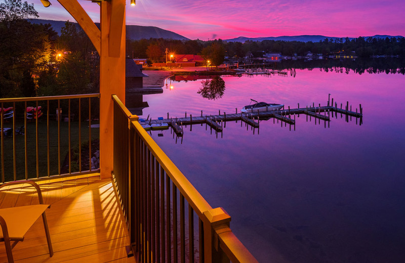 Balcony view at Center Harbor Inn.