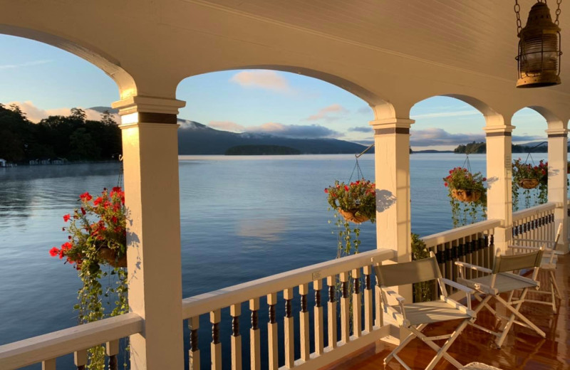 Porch at Boathouse Bed and Breakfast.