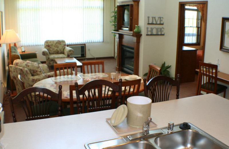 Guest Living Area at the Scandinavian Lodge